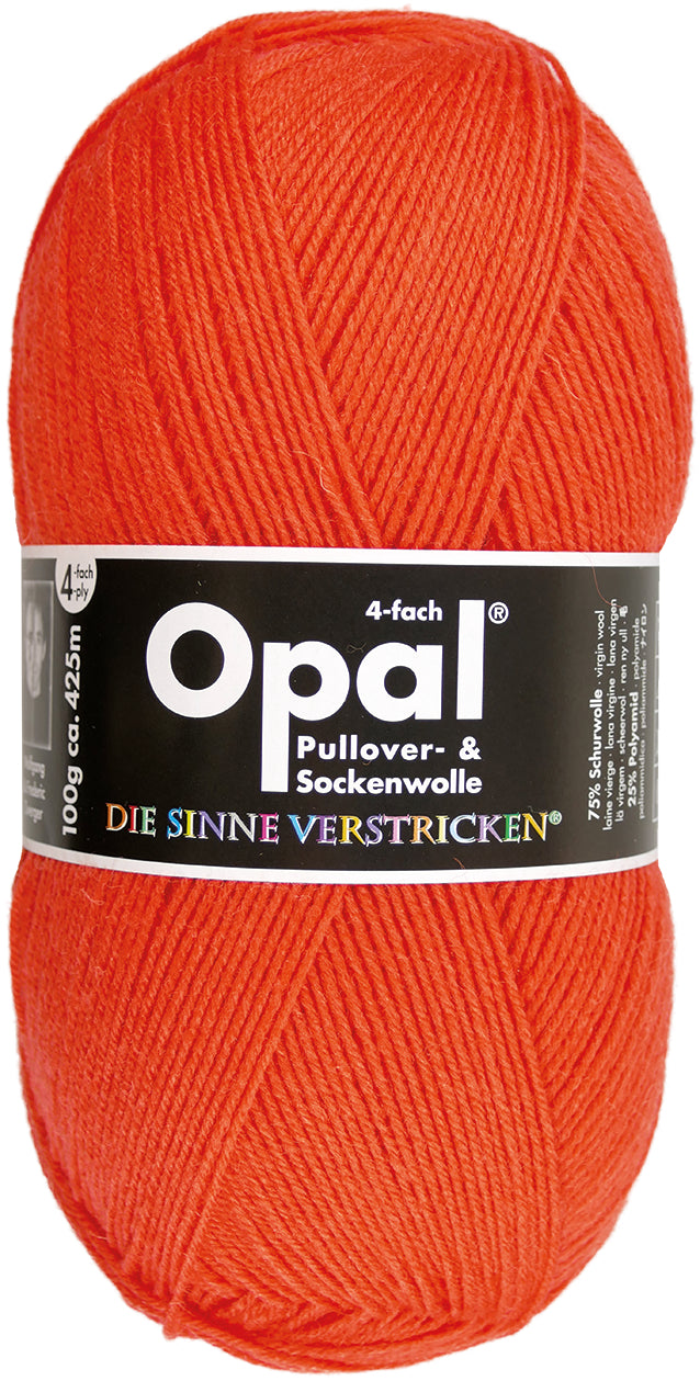 Opal Sockenwolle Uni 4-fädig Orange