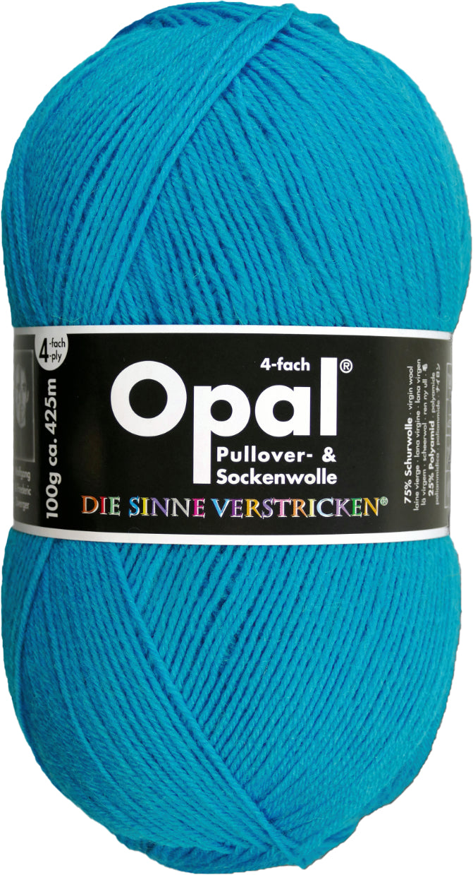Opal Sockenwolle Uni 4-fädig Türkis