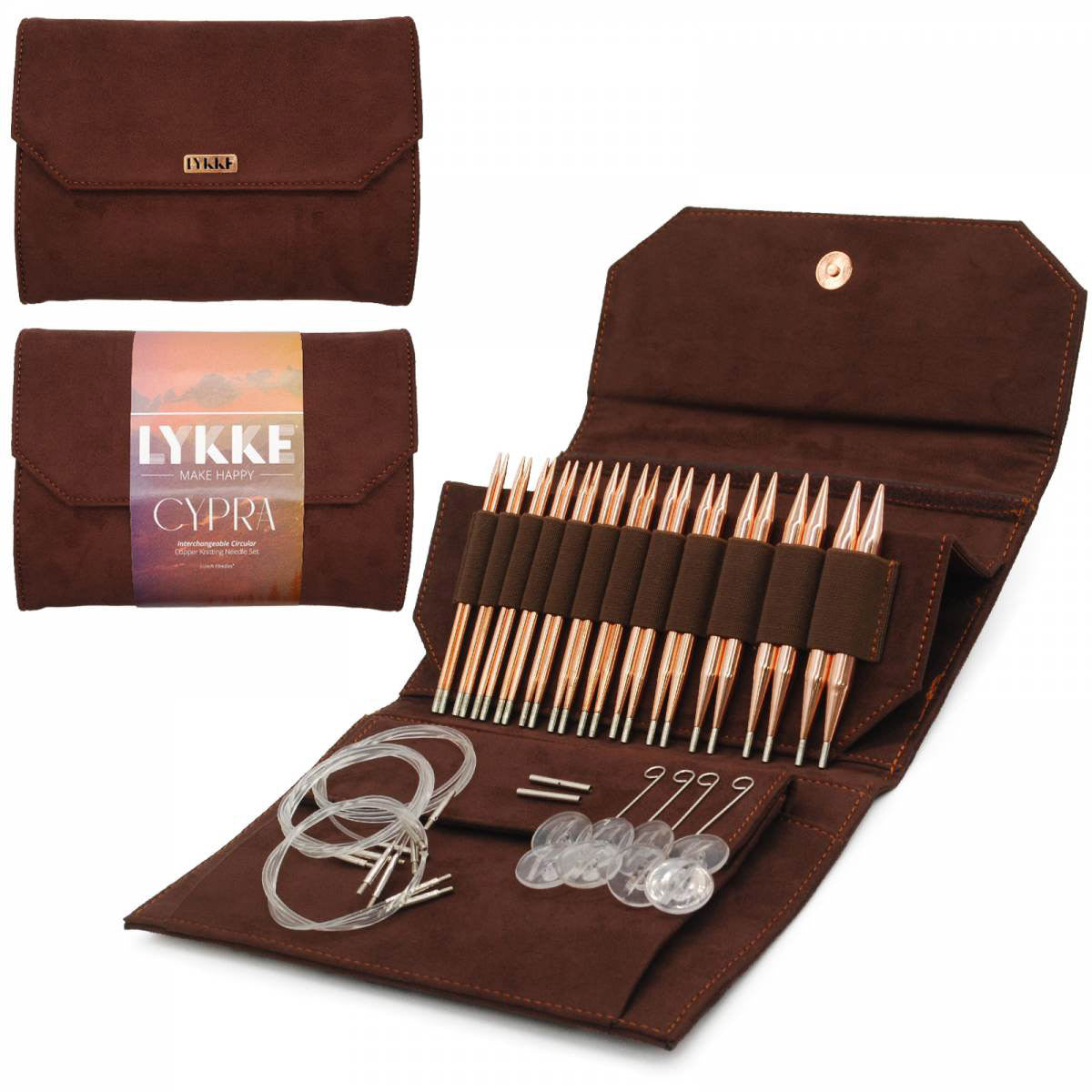 Lykke Stricknadel-Set in Cypra 3,25mm-10mm / 12 Rundstricknadeln