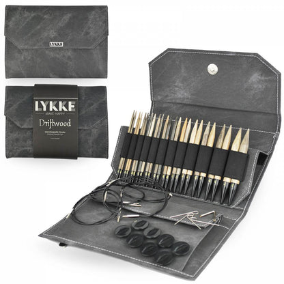 Lykke Stricknadel-Set in Driftwood 3,5mm-12mm / 12 Rundstricknadeln