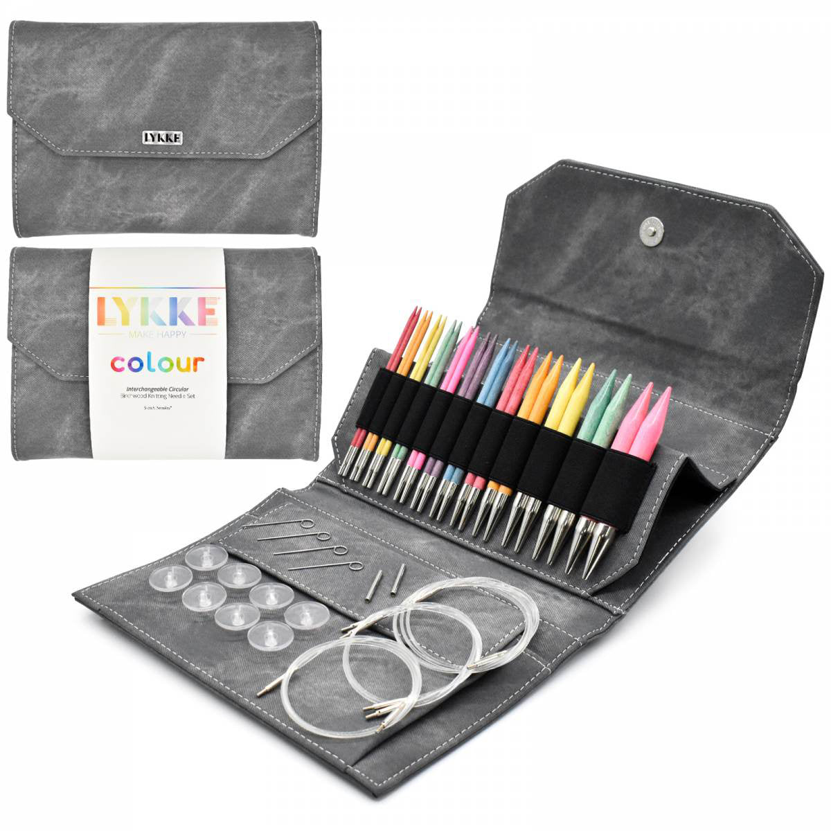 Lykke Stricknadel-Set in Colour 3,5mm-12mm / 12 Rundstricknadeln