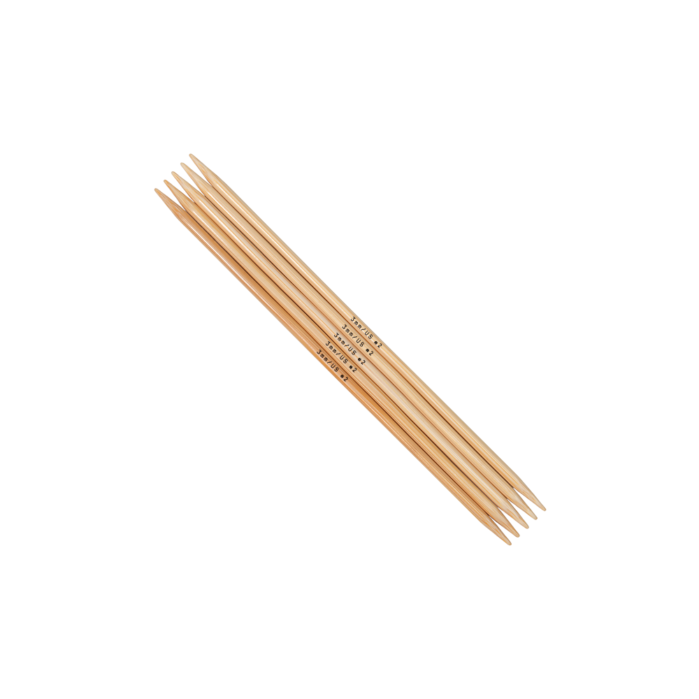Addi Strumpfstricknadeln Bambus Nadelspiel 15cm