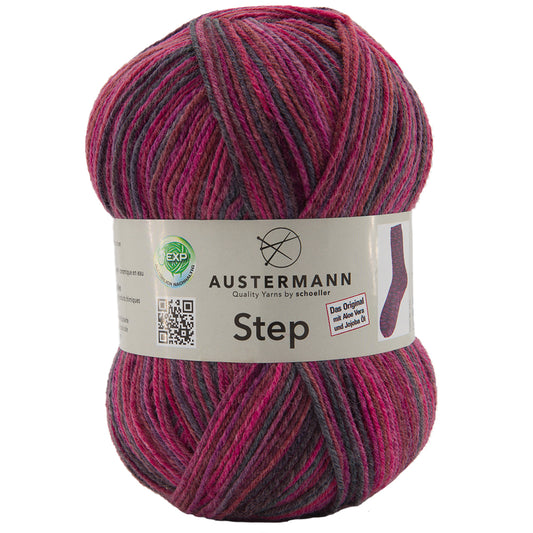 Step Color Sockenwolle 4-fach Purple Easy