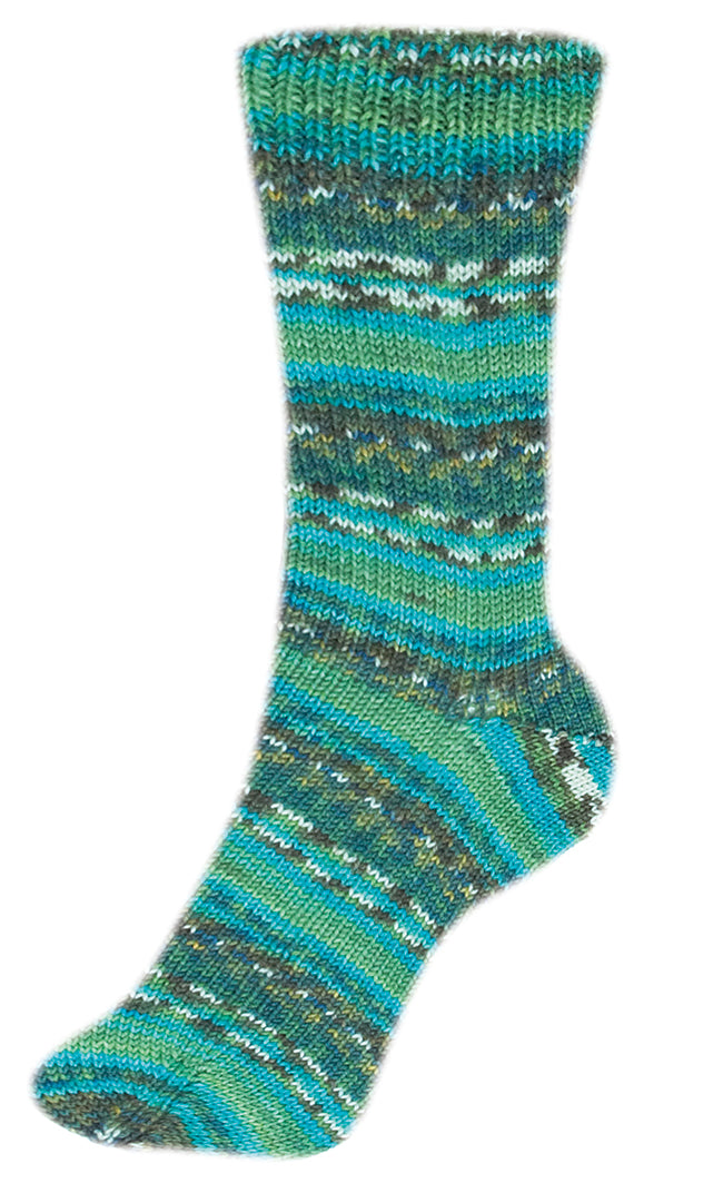 Step Color Sockenwolle 4-fach Oliv Bunt
