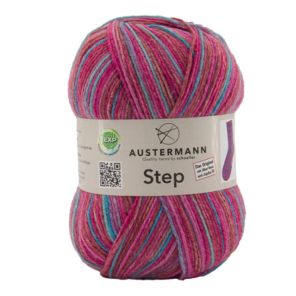 Step Color Sockenwolle 4-fach Rot