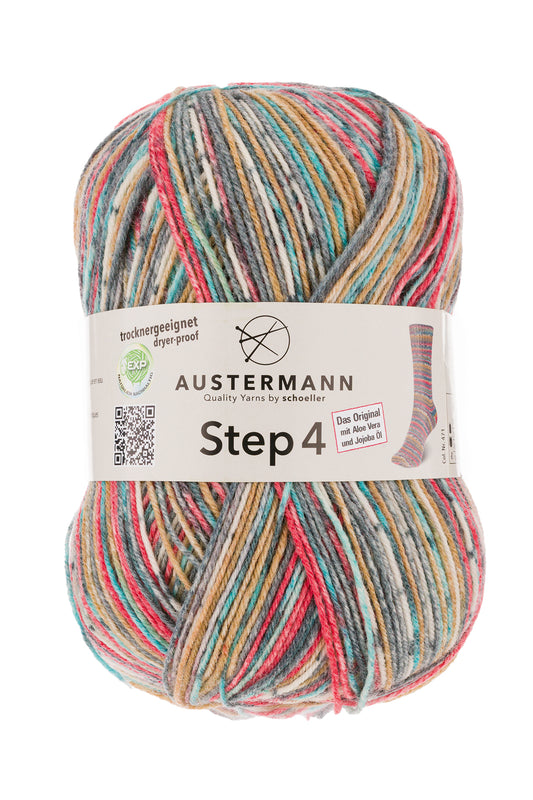 Step Color Sockenwolle 4-fach Raukar