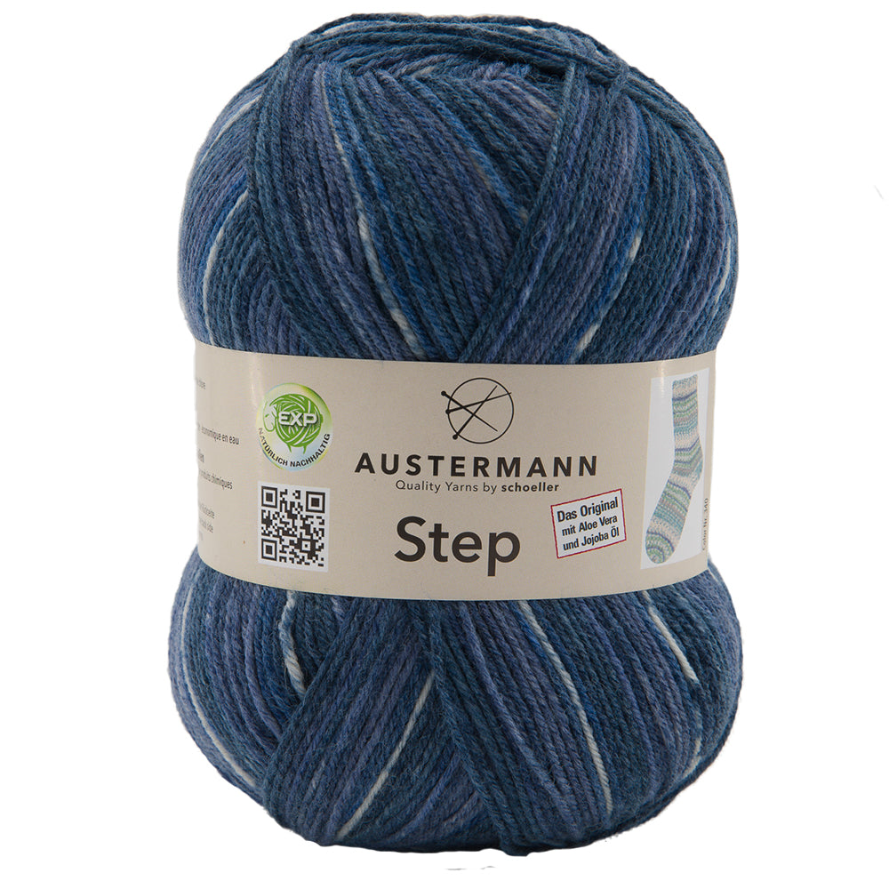 Step Color Sockenwolle 4-fach Pazifik Maskulin