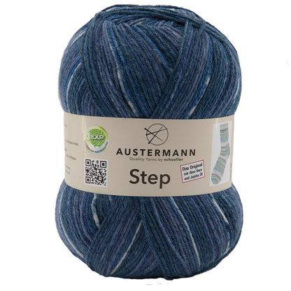Step Color Sockenwolle 4-fach Pazifik Maskulin