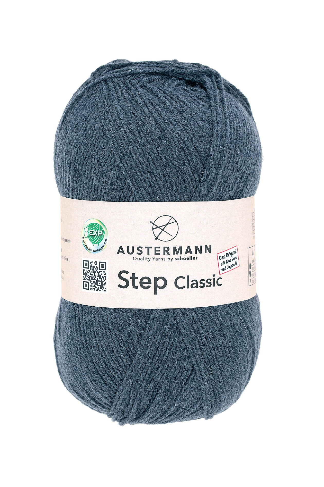 Step Classic Sockenwolle Uni 4-fädig Stein