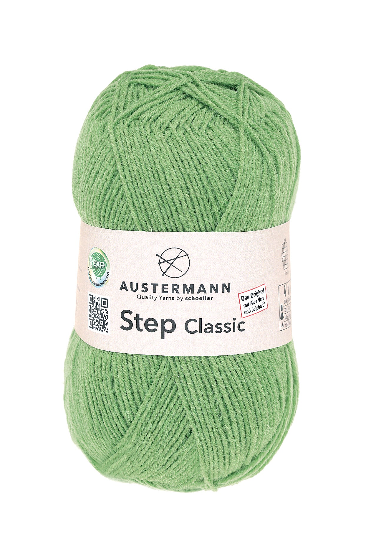 Step Classic Sockenwolle Uni 4-fädig Grün