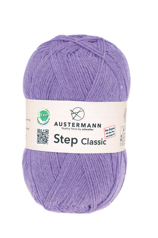 Step Classic Sockenwolle Uni 4-fädig Flieder