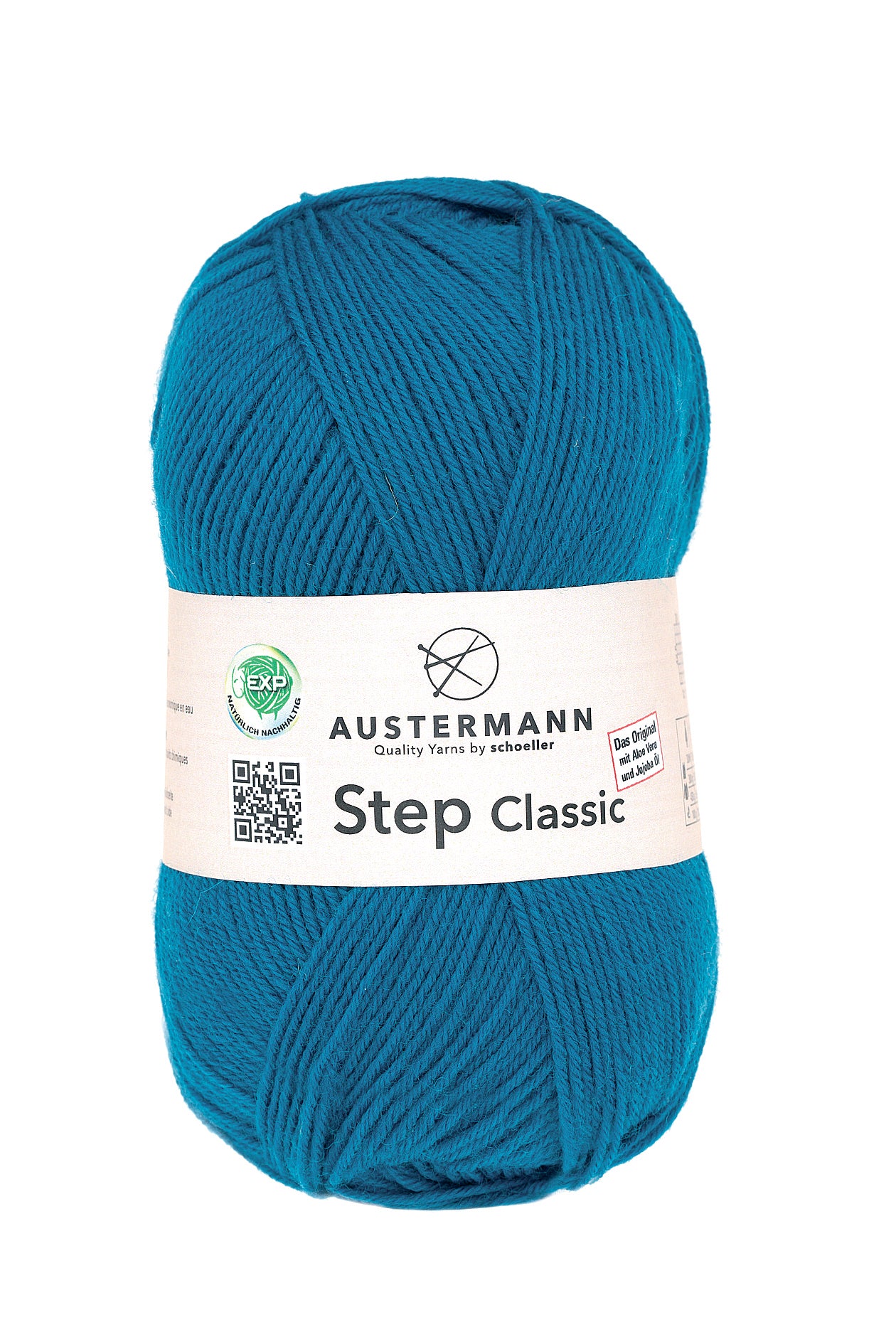 Step Classic Sockenwolle Uni 4-fädig Petrol