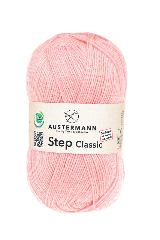 Step Classic Sockenwolle Uni 4-fädig Rosé