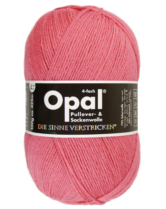 Opal sock yarn, solid color, 4-ply, neon pink 