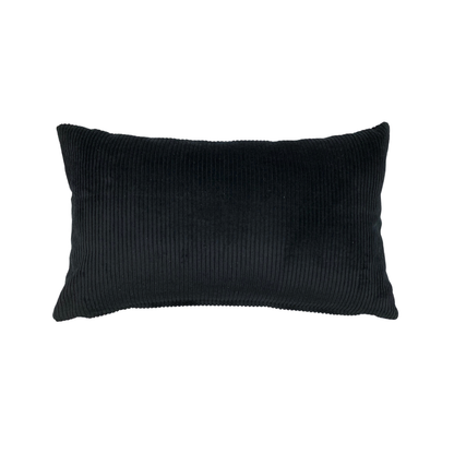 Kissenbezug Floral Schwarz 40x40cm, 30x50cm Elegant mit Breitcord