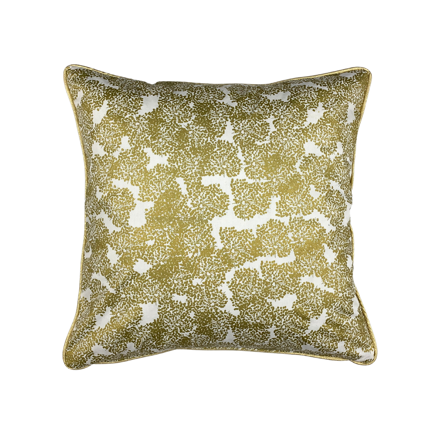 Kissenbezug Sofakissen Gold Abstrakt 50x50cm mit Paspelband in Gold