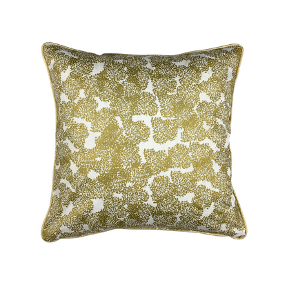 Kissenbezug Sofakissen Gold Abstrakt 50x50cm mit Paspelband in Gold