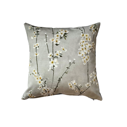 Kissenbezug Kirschblüten Japanisch Blüte Grau 40x40cm