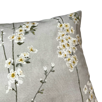 Kissenbezug Kirschblüten Japanisch Blüte Grau 50x50cm