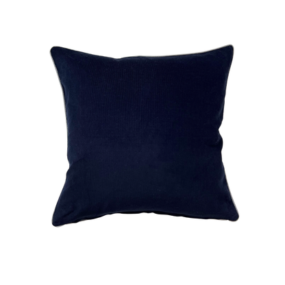 Kissenbezug Blumenmuster Rosen auf Dunkelblau Landhausstil 40x40cm, 50x50cm