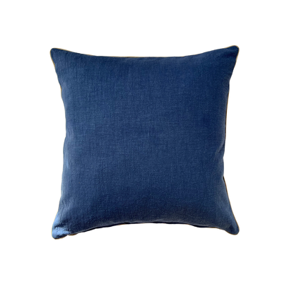 Kissenbezug Leinen Zweifarbig Blau und Rosé 40x40cm, 50x50cm, 30x50cm