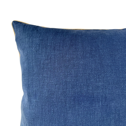 Kissenbezug Leinen Zweifarbig Blau und Rosé 40x40cm, 50x50cm, 30x50cm