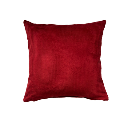 Kissenbezug Ornamente Weinrot 50x50cm Rückseite Weinrot