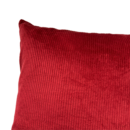 Kissenbezug Ornamente Weinrot 50x50cm Rückseite Weinrot