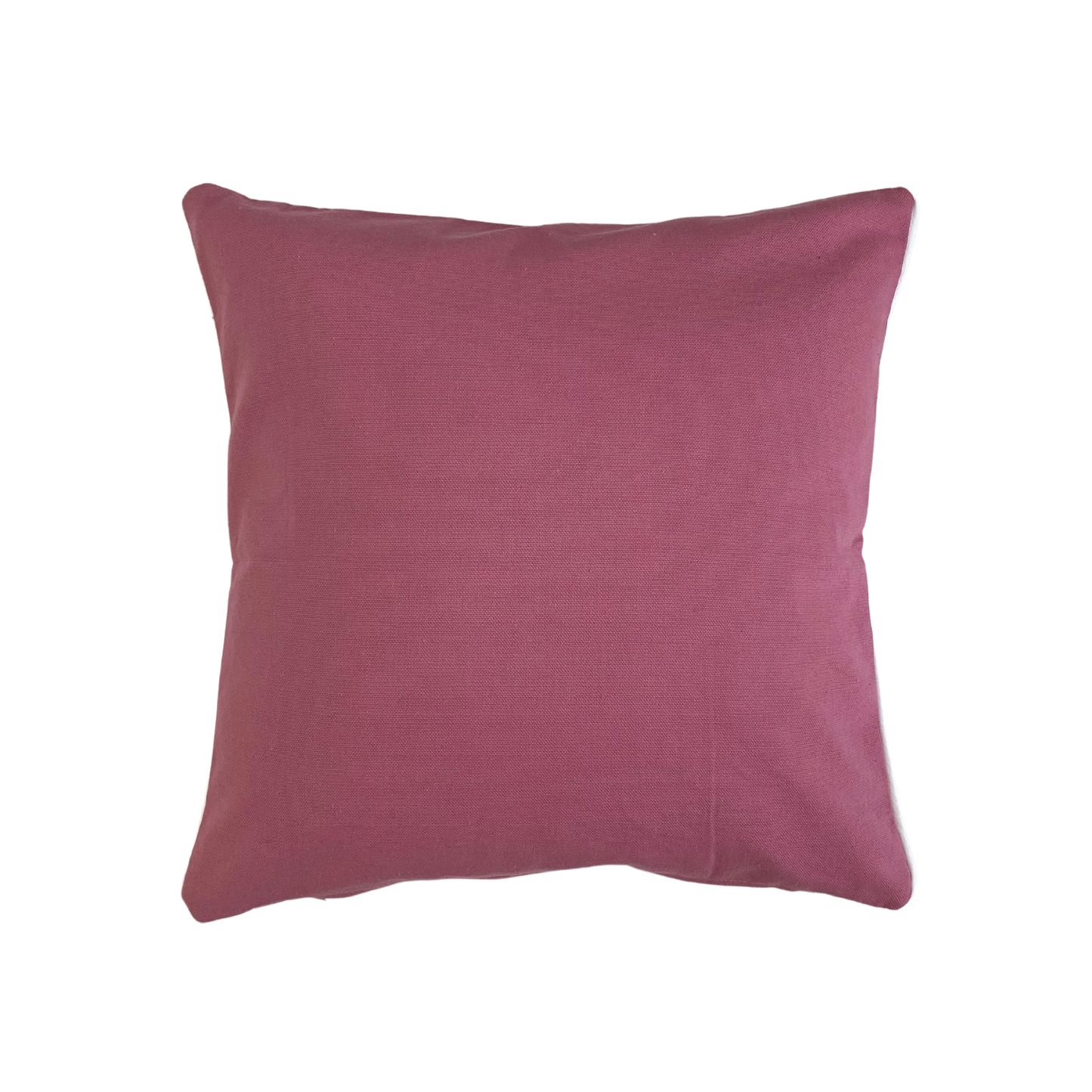 Kissenbezug Rosen 40x40cm Landhausstil Kissenhülle Rosa mit Paspelband