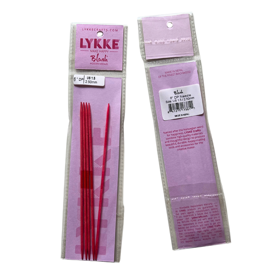 Lykke Strumpfstricknadeln Holz Nadelspiel 15cm Blush