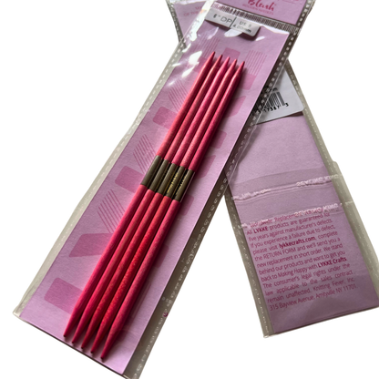 Lykke Strumpfstricknadeln Holz Nadelspiel 15cm Blush