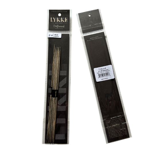 Lykke Strumpfstricknadeln Holz Nadelspiel 20cm Driftwood