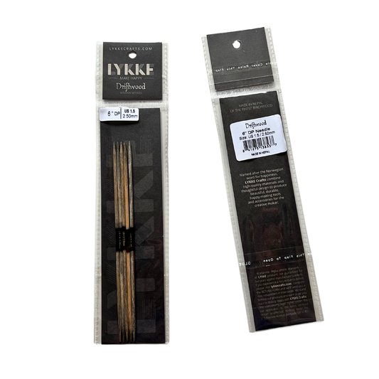 Lykke Strumpfstricknadeln Holz Nadelspiel 15cm Driftwood