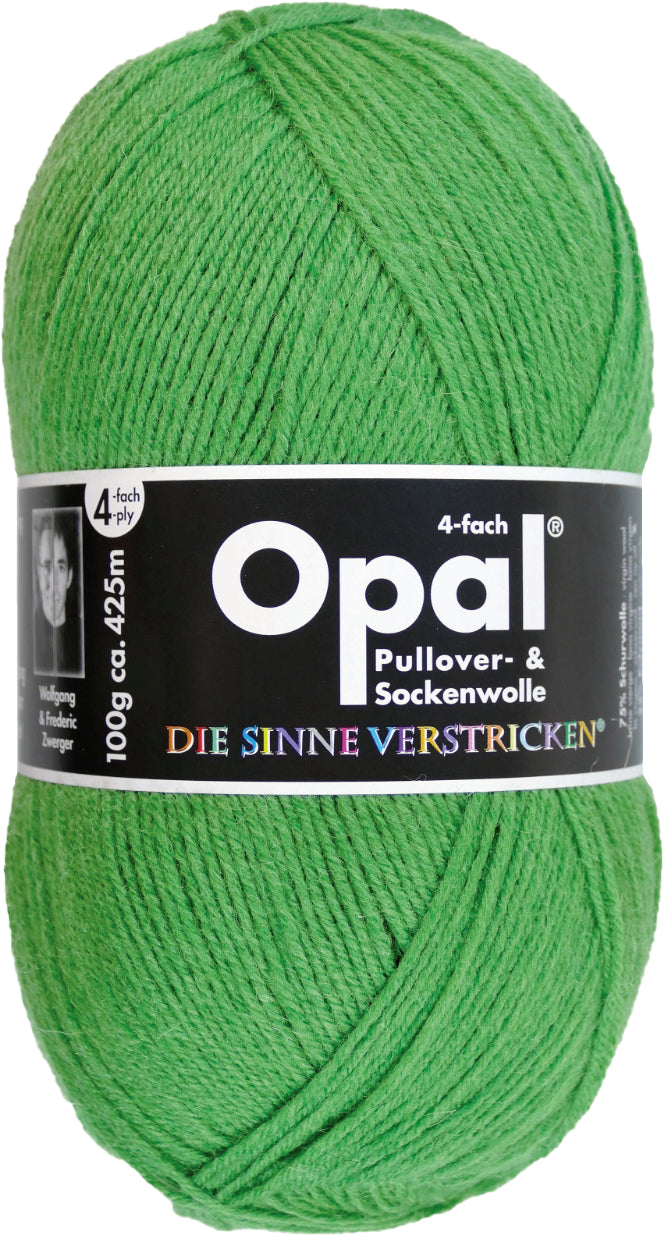 Opal Sockenwolle Uni 4-fädig Grasgrün