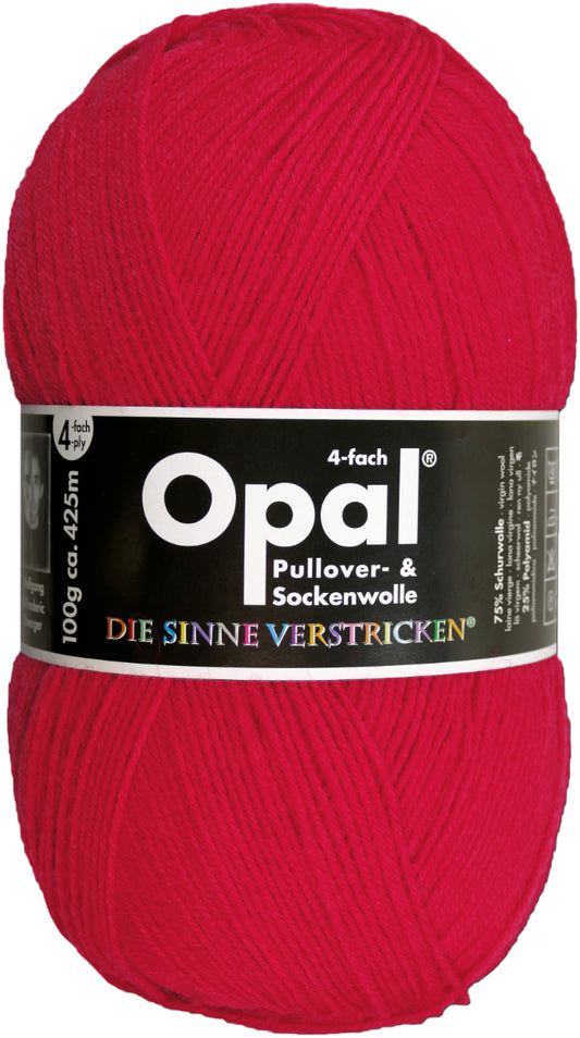 Opal Sockenwolle Uni 4-fädig Rot