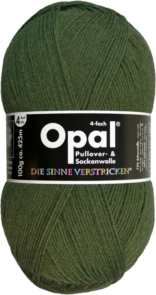 Opal Sockenwolle Uni 4-fädig Olivgrün