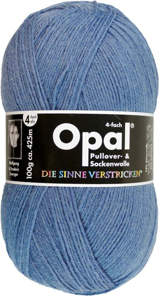 Opal Sockenwolle Uni 4-fädig Jeansblau