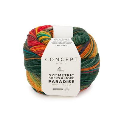 Katia Sockenwolle Paradise Symmetric Socks & More 80g
